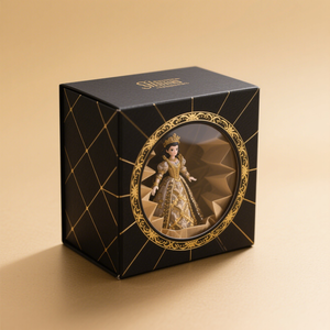 Tùy Chỉnh In Ấn Giấy Màu Đen Hộp Trẻ Em Của Búp Bê Hiển Thị Hộp Đồ Chơi Sang Trọng Có Thể Gập Lại Sóng Giấy Quà Tặng Bao Bì Hộp Với Cửa Sổ - Product Image 2