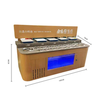 1.6m Chine Usine Sur Mesure Multifonction Refroidisseur De Table Mode De Refroidissement Direct pour Pot Sauce Hotpot Sauce Buffet Malatang Affichage
