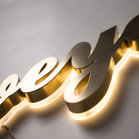 Papan Nama Logo 3D Custom dengan Lampu LED, Huruf Saluran LED, Papan Nama Bisnis Bercahaya, Papan Nama Toko Berlampu, Signage LED Custom