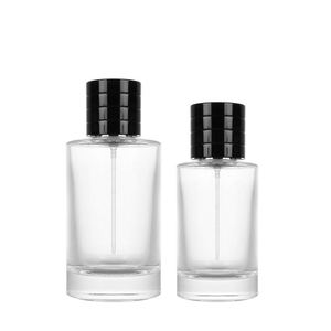 Cylinder 50ml 100ml Transparent Crimp Neck <strong>Empty</strong> Glass Perfume <strong>Spray</strong> <strong>Bottle</strong> with Magnetic Cap - Product Image 2