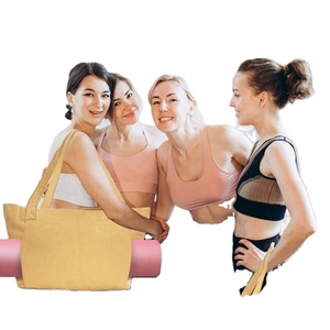 Sacs de yoga personnalisés pour femmes - Sac fourre-tout en toile avec bretelles pour le Pilates, les voyages, le bureau, la plage et le fitness - Product Image 2