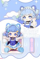 Süße Minzgrüne Katzenohren BJD 12-Punkt-Puppe, Anime-Stil Großäugige Gelenkpuppe, Komplettes Kostümset, Posierbare Sammlerfigur