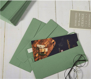 High Quality Custom Instock Greeting Card <strong>Envelope</strong> US Standard Self-adhesive Mailing Green Color Paper <strong>Envelope</strong> - Product Image 6