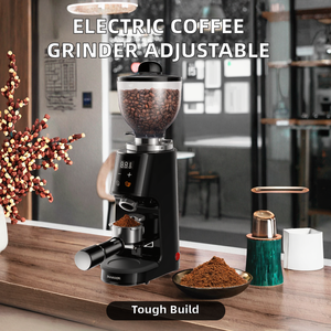 Kommerzielle Elektrische Kaffeemühle mit Edelstahlklingen, 250g Kapazität, Touch-Steuerung, Einstellbar, Italienischer Stil, Kunststoff, für Auto und Hotel - Product Image 2