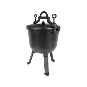 Poland Enamel 3 Legs Casting Iron Big Pot