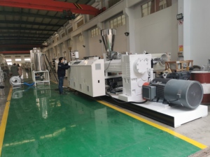 PVC UPVC CPVC Hình Nón Đôi Vít Đùn Hợp Chất Hạt Nhựa Pelletizing Máy Với Máy Đóng Gói Tự Động - Product Image 3