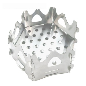 Estufa de Leña Hexagonal de Acero Inoxidable, Cocina Portátil para Camping, Quemador de Combustible Desmontable para Excursionismo - Product Image 1