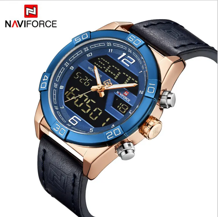 NAVIFORCE 9128 manufacturers wholesale men's dual display watches waterproof fashion sports watch