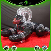 Jouet gonflable transparent en PVC en forme de chien, de mouton ou de chèvre de dessin animé à chevaucher de Hongyi