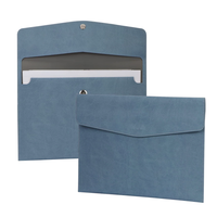 Porte-documents A4 YY en cuir PU, sac rigide écologique et durable, avec doublure en polyester simple, organiseur de dossiers avec fermeture à boucle