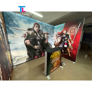 TianLang personalizado Trade Show telón de fondo pared Pop up caja de luz retroiluminada telón de fondo Trade Show Booth Display - Product Image 3