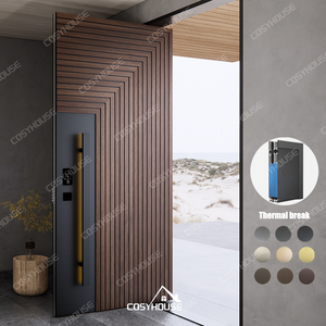 Puerta blindada anticondensación estándar americana <span class=keywords><strong>con</strong></span> puerta <span class=keywords><strong>de</strong></span> casa <span class=keywords><strong>de</strong></span> aluminio blindada <span class=keywords><strong>de</strong></span> vidrio externo <span class=keywords><strong>con</strong></span> sistema <span class=keywords><strong>de</strong></span> bloqueo multipunto - Product Image 3