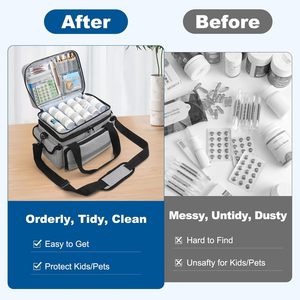 Kit di pronto soccorso di emergenza alla moda per infermiere custodia medica con divisore staccabile per assistenza sanitaria e studio medico - Product Image 3