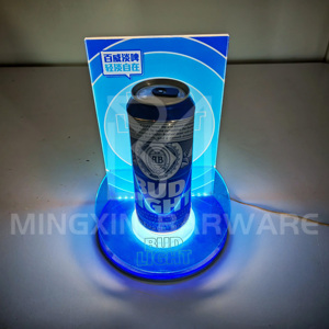 Logotipo personalizable Premium LED retroiluminado Pantalla de cerveza promocional Pantalla de botella de cerveza brillante comercial - Product Image 2