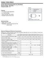 Redresseurs à récupération ultra-rapide ES5AC 50V 5A 35ns SMC(DO-214AB) 100% originaux et traçables Code de lot