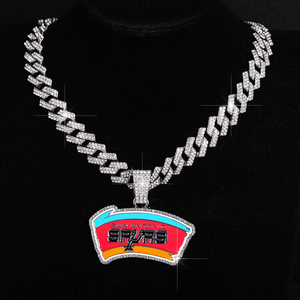 Colgante con incrustaciones de diamantes de aleación para hombre, cadena cubana de hip-hop, joyería de moda SAN <span class=keywords><strong>Antonio</strong></span> Spurs - Product Image 4