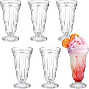Lot de 6 <span class=keywords><strong>verres</strong></span> <span class=keywords><strong>à</strong></span> milkshake en acrylique 15 oz en verre <span class=keywords><strong>à</strong></span> soda transparent <span class=keywords><strong>à</strong></span> l'ancienne - Product Image 1