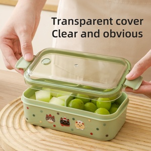 Microwave <b>Food</b> Grade <b>Plastic</b> <b>Plastic</b> Storage <b>Container</b> Recyclable Bento Box Kids Lunch Box Fresh Snack Box - Product Image 4