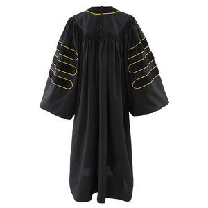 12 couleurs en option, robe de doctorat de luxe unisexe et <span class=keywords><strong>professeur</strong></span> Phd OEM & ODM, personnalisable - Product Image 3