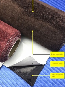 Tissu adhésif brocart élastique quatre faces auto-adhésif 60cm*150cm pour modification intérieure de voiture, portières AB et bancs de travail - Product Image 3