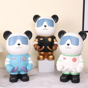 Panda Desktop Resin Figurine Astronaut Style Decorative Craft Toy Figure Statues - Product Image 1