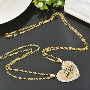 Collana Moda in Lega Placcata Oro e Argento per <span class=keywords><strong>Migliori</strong></span> Amiche, <span class=keywords><strong>Gioielli</strong></span> per Donne - Product Image 4