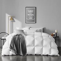 100% coton tissu linge de lit couette ensemble couette microfibre remplissage blanc hôtel couette