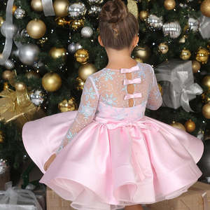 Vestito da principessa formale da ragazza nuovo Design Costume da Performance alla moda per i più piccoli abito da festa primaverile al ginocchio per bambini - Product Image 3