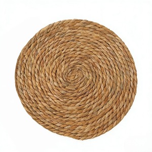 No slip Heat Resistant <b>Mat</b> Natural <b>Round</b> Braided Water Hyacinth Weave Rattan Tablemats Placemats for Dining Table - Product Image 5
