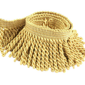 Frange en fil de soie 100% pure, style uni, personnalisable, pour usage domestique et hôtelier, vente en gros - Product Image 1