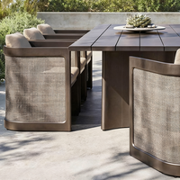 Collection de mobilier de terrasse de luxe en aluminium mat avec structure en maille textile pour l'extérieur, fourni directement par l'usine