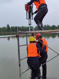 Portable Pile Driver Pump <b>Small</b> <b>Tool</b> 2100W 100mm 1.2m Depth High Efficiency Construction Guardrail Flood - Product Image 4