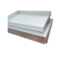 Plaque de cuisson rectangulaire en aluminium de qualité alimentaire, recyclable, prix usine, compatible micro-ondes