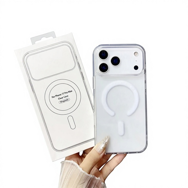 For for 16 Pro Magnetic Transparent Protective Case with Acrylic Backplane TPU Soft Frame & -Boxed Mobile Phone Cases