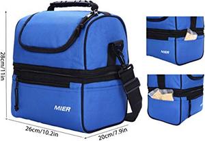 Adult Lunch Box Insulated Lunch Bag Large Cooler Tote Bag for Men, Women, Double Deck Cooler Food Cartoon 600D YS-0829 CN;ZHE - Product Image 6
