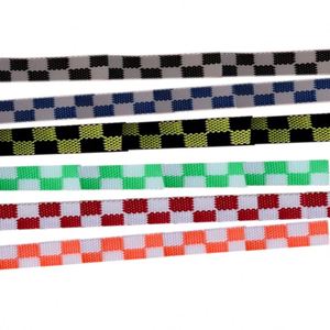 Cordones Planos a Cuadros de 8mm de Ancho, 80-160cm, Cordones de Poliéster Coloridos para Zapatillas, Venta al Por Mayor de Fábrica - Product Image 3
