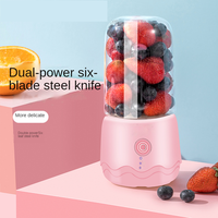 Draagbare Blender Huishoudelijke Fruitmixer Zes Bladen In 3d 300Ml Usb Juicer Cup