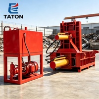 Moteur de presse à balles mini hydraulique en acier inoxydable et alliage d'aluminium, très vendu, pour le recyclage des canettes métalliques - Économie d'énergie, haute productivité