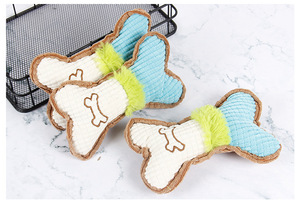Juguete Masticable Ecológico de Lujo para Perros, Hueso de Peluche con Sonido para el Cuidado Dental - Product Image 4