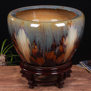 Jindezhen Kiln Change Glaze Assorted 4 Size Ceramic <strong>Fish</strong> Container Antique Ceramic Outdoor Planters - Product Image 2