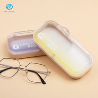 Boîte de rangement pour lunettes en plastique simple avec logo personnalisé, étui à lunettes en plastique, porte-lunettes, étui pour lunettes optiques