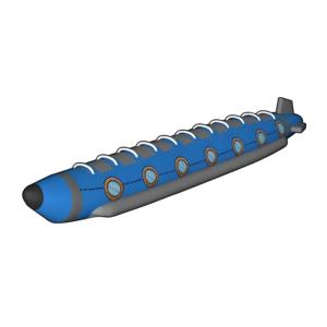 Deporte de invierno, tubo de nieve inflable de PVC resistente al frío, bote de plátano de arrastre, trineo de nieve de remolque resistente para niños y adultos - Product Image 2