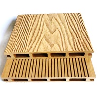 Planches de terrasse WPC carrées creuses 3D en relief profond 145*21mm, revêtement de sol extérieur antidérapant et résistant aux intempéries pour patio et jardin, direct usine