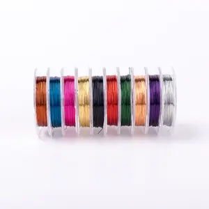 Colorful 0.38mm 0.3mm Wrapping 28 Gauge Craft Bead Wire Jewelry Steel Copper Wire Wholesale For Jewelry Beading