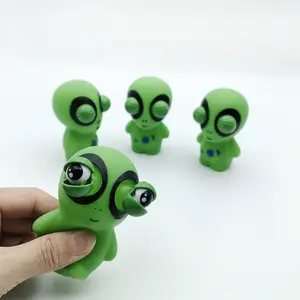 2023 Aliens verdes Squeeze Estourando Out Eye Brinquedos Stress Reliever Fidget Brinquedos Animal Estourando Olhos Brinquedos