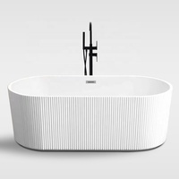 Baignoire ovale traditionnelle populaire en acrylique autoportante
