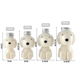 Botellas <span class=keywords><strong>de</strong></span> Plástico Desechables con Forma <span class=keywords><strong>de</strong></span> Perro <span class=keywords><strong>de</strong></span> Dibujos Animados Kawaii <span class=keywords><strong>de</strong></span> 250 ml, 350 ml, 500 ml y 700 ml para Leche, Jugo y Bebidas, con Tapas <span class=keywords><strong>de</strong></span> Aluminio - Product Image 6