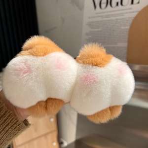 CHENXI Porte-clés en peluche 3D doux Corgi avec pompon, imprimé UV, animal en peluche, pour sac à dos et clés de voiture, rentrée scolaire - Product Image 2