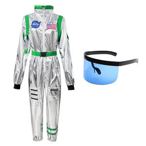<span class=keywords><strong>Costume</strong></span> d'<span class=keywords><strong>astronaute</strong></span> argenté pour adulte, tenue de pilote, cosplay, fête de la Terre errante, combinaison, leggings, vente en gros pour Halloween 2026 - Product Image 3