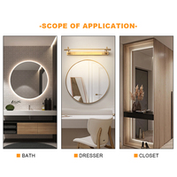 Variateur tactile LED double touche pour miroir, avec affichage de l'heure, couleur simple/double en option, 1A 12W, interrupteur à capteur pour salle de bain